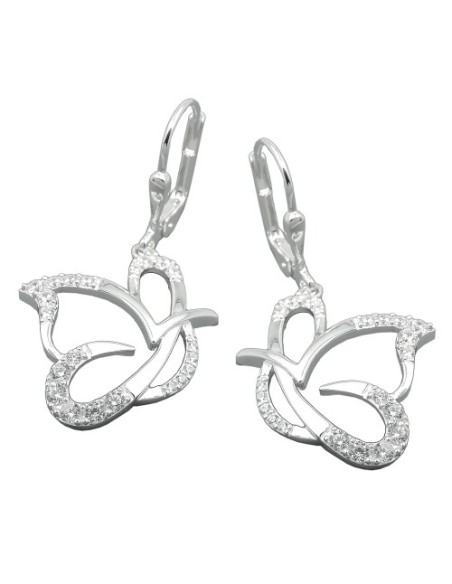 Örhänge Butterfly Zirconia Silver 925