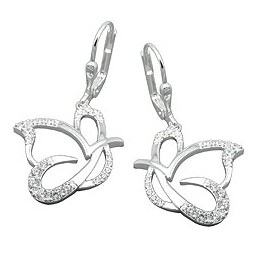 Örhänge Butterfly Zirconia Silver 925