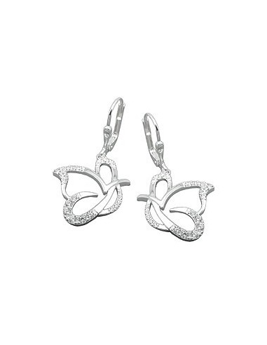 Örhänge Butterfly Zirconia Silver 925