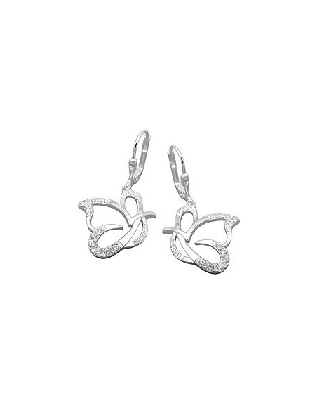 Örhänge Butterfly Zirconia Silver 925
