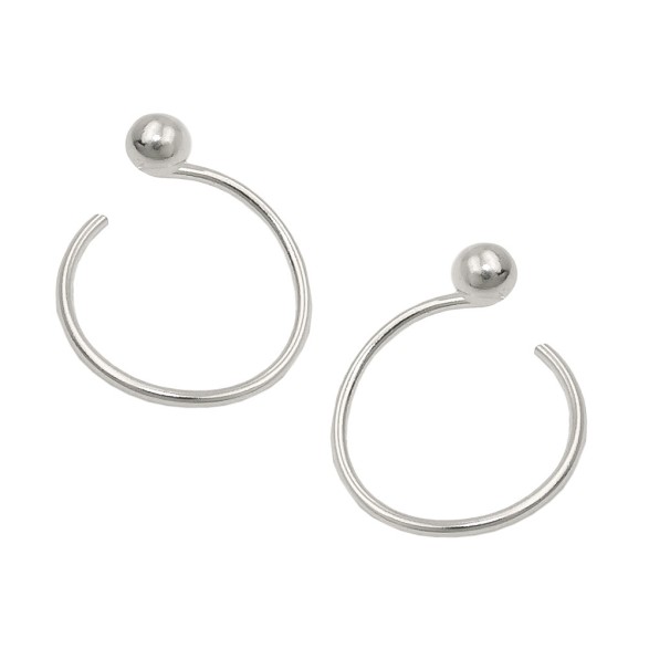 Örhänge Ear Cuffs Spiral Ball Silver 925