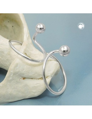 Örhänge Ear Cuffs Spiral Ball Silver 925