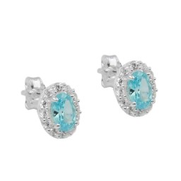 Örhänge Studs Aqua Zirconias Silver 925