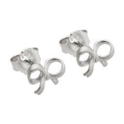 Örhänge Studs Loop Matted Silver 925