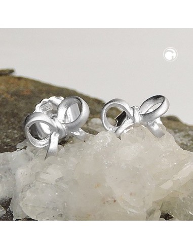 Örhänge Studs Loop Matted Silver 925