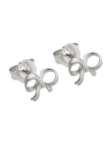 Örhänge Studs Loop Matted Silver 925