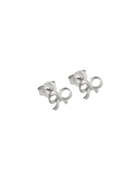Örhänge Studs Loop Matted Silver 925