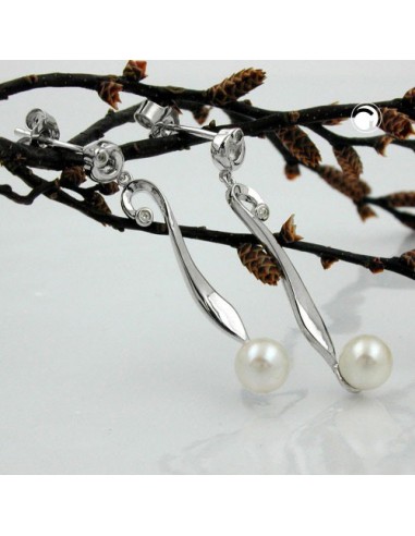 Örhänge Studs Pearl Silver 925