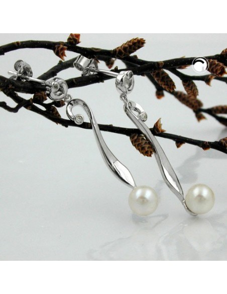 Örhänge Studs Pearl Silver 925