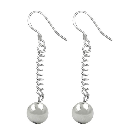 Örhängen Ball And Feather Silver 925