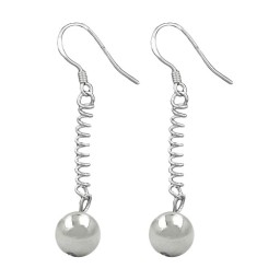 Örhängen Ball And Feather Silver 925