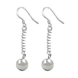 Örhängen Ball And Feather Silver 925