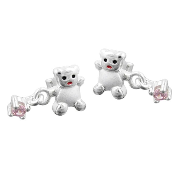 Örhängen Bear Zirconia Silver 925