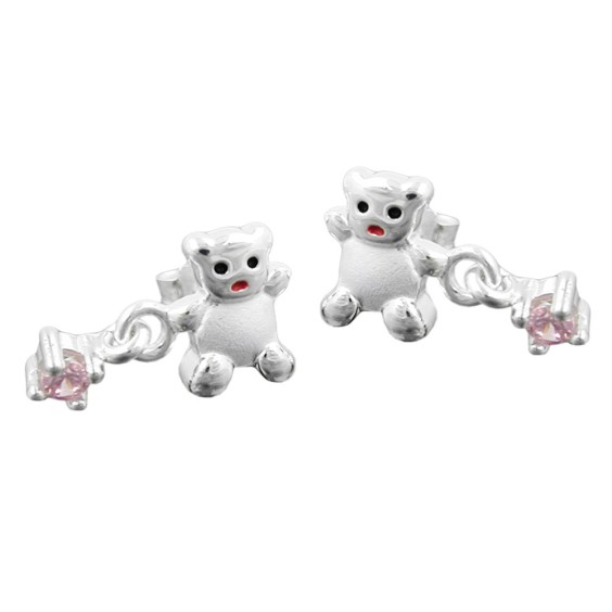 Örhängen Bear Zirconia Silver 925
