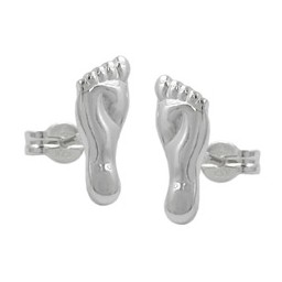 Örhängen Feet Polished Silver 925