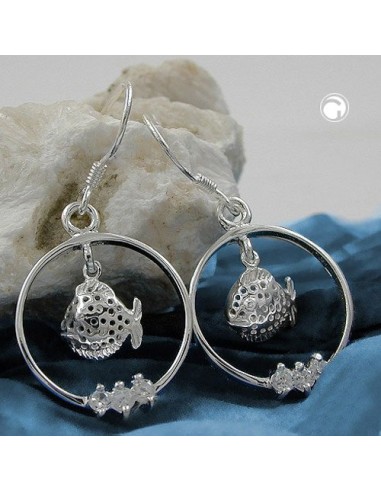 Örhängen Fish Zirconia Silver 925