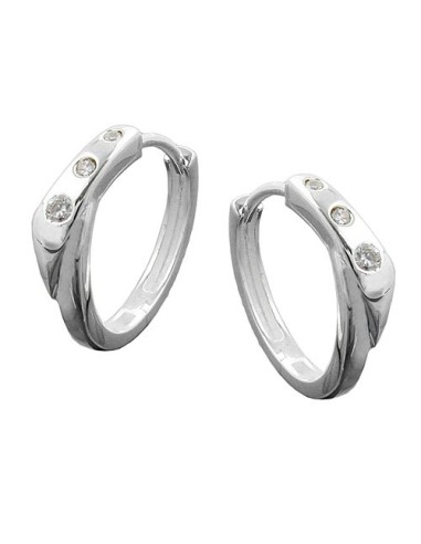 Örhängen Hoops Zirconia Silver 925