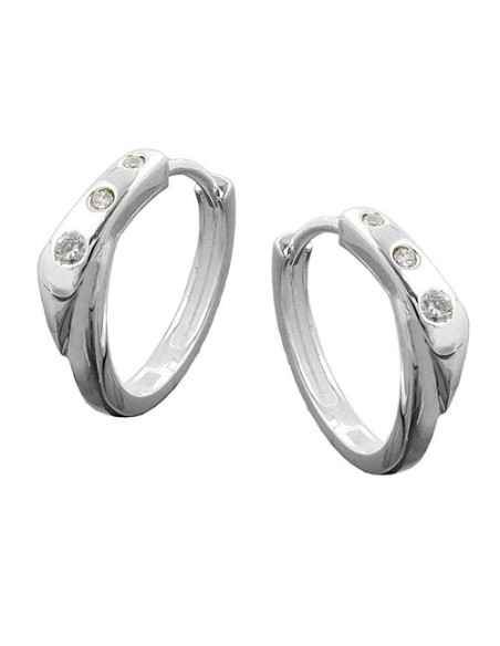 Örhängen Hoops Zirconia Silver 925