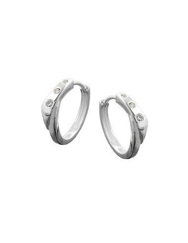 Örhängen Hoops Zirconia Silver 925