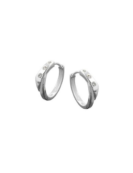 Örhängen Hoops Zirconia Silver 925