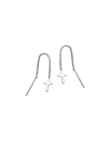 Örhängen Kedja & Kors Silver 925