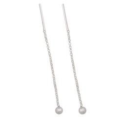 Örhängen Kedja With Ball Silver 925