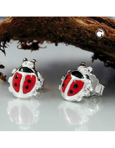 Örhängen Ladybird Red Silver 925