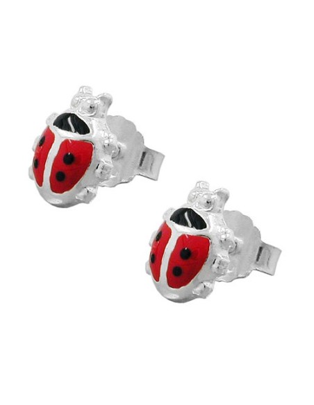 Örhängen Ladybird Red Silver 925