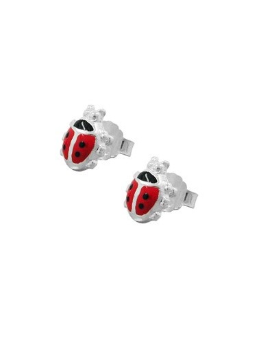 Örhängen Ladybird Red Silver 925