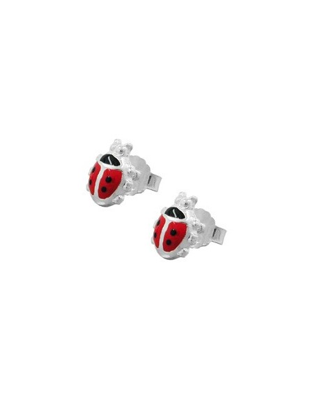 Örhängen Ladybird Red Silver 925