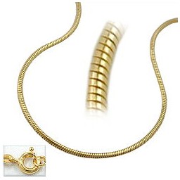 snake chain 45cm round 0,7mm 14k gold