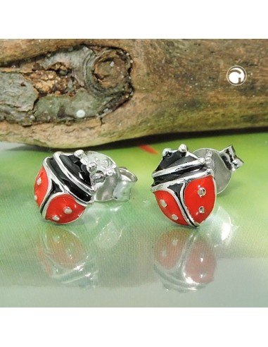 Örhängen Ladybird Red Silver 925