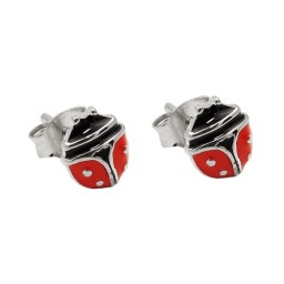 Örhängen Ladybird Red Silver 925