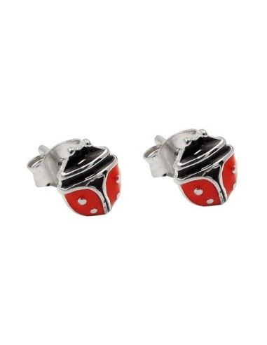 Örhängen Ladybird Red Silver 925