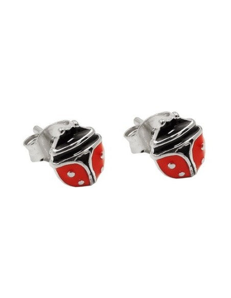 Örhängen Ladybird Red Silver 925