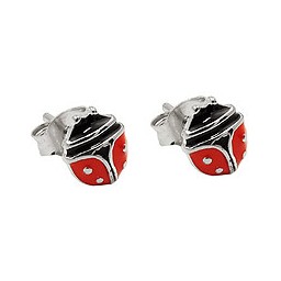 Örhängen Ladybird Red Silver 925