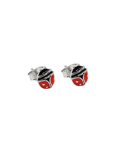 Örhängen Ladybird Red Silver 925