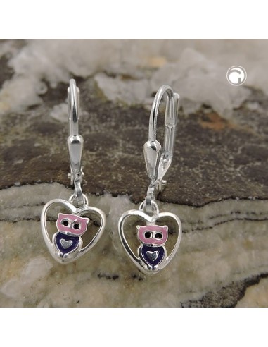 Örhängen Leverback Owl Silver 925