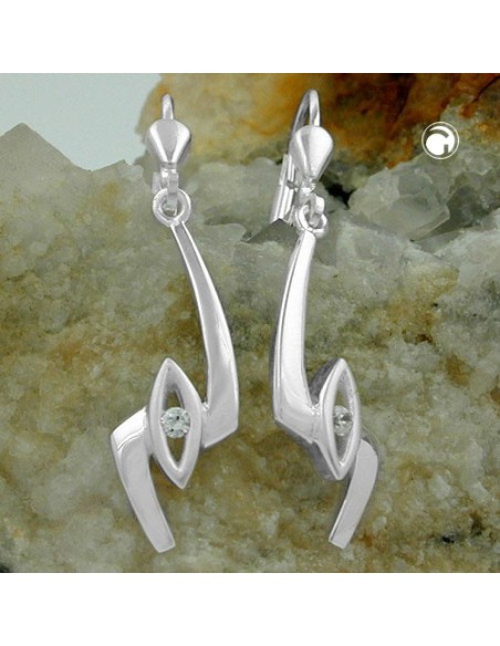 Örhängen Leverback Zirconia Silver 925