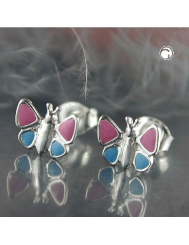 Örhängen Pink Butterflies Silver 925