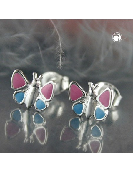 Örhängen Pink Butterflies Silver 925