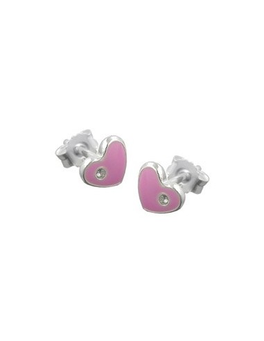 Örhängen Pink Hearts Silver 925