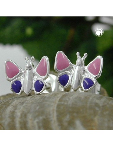 Örhängen Purple Butterflies Silver 925