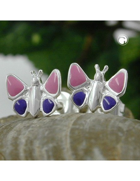 Örhängen Purple Butterflies Silver 925