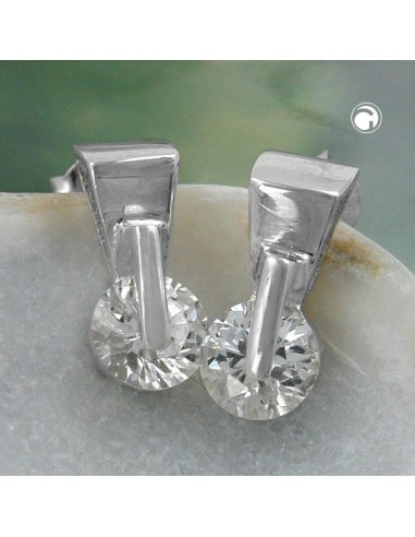 Örhängen Round Zirconia Silver 925