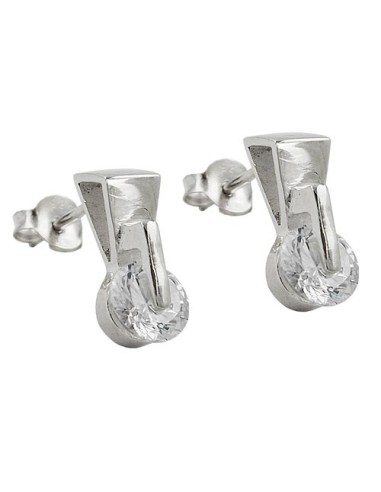 Örhängen Round Zirconia Silver 925