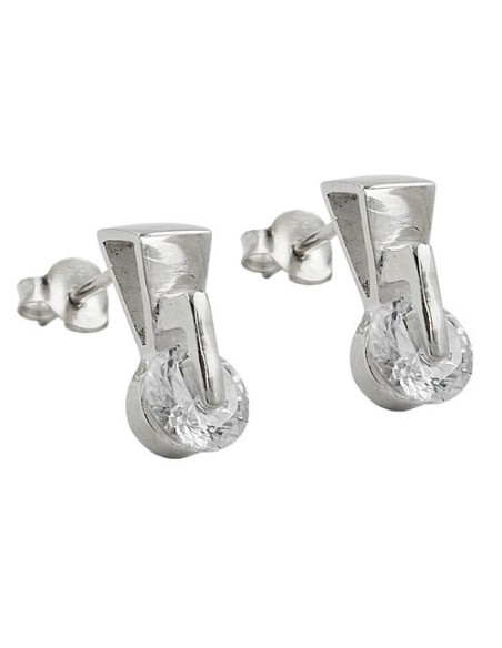 Örhängen Round Zirconia Silver 925