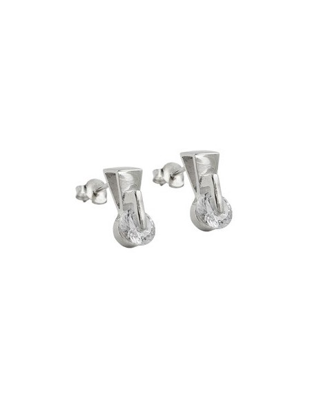 Örhängen Round Zirconia Silver 925
