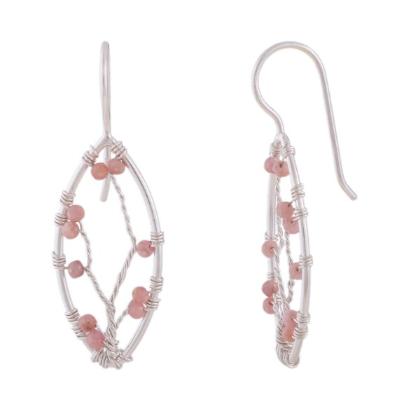 Örhängen Stones: Rhodonite Silver 925
