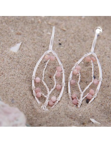 Örhängen Stones: Rhodonite Silver 925